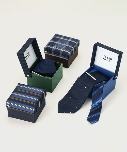 TAKEO KIKUCHI / タケオキクチ ネクタイ | 【BOXセット】スタンダード柄ネクタイ＆タイバー | 詳細28
