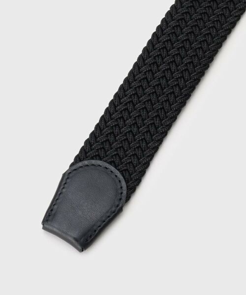 TAKEO KIKUCHI / タケオキクチ ベルト・サスペンダー | 【Made in JAPAN】レザーコンビ マットバックル ゴムメッシュベルト | 詳細2