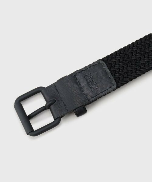 TAKEO KIKUCHI / タケオキクチ ベルト・サスペンダー | 【Made in JAPAN】レザーコンビ マットバックル ゴムメッシュベルト | 詳細3