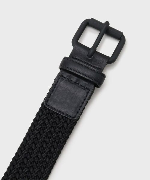 TAKEO KIKUCHI / タケオキクチ ベルト・サスペンダー | 【Made in JAPAN】レザーコンビ マットバックル ゴムメッシュベルト | 詳細4
