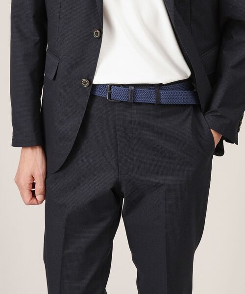 TAKEO KIKUCHI / タケオキクチ ベルト・サスペンダー | 【Made in JAPAN】レザーコンビ マットバックル ゴムメッシュベルト | 詳細7