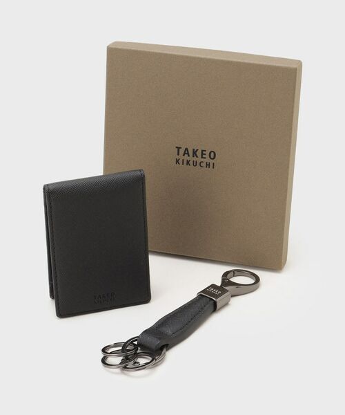 TAKEO KIKUCHI/タケオキクチ パスケース キーホルダーセット ブラック(019) 00 TAKEO KIKUCHI/タケオキクチ パスケース キーホルダーセット ブラック(019) 00