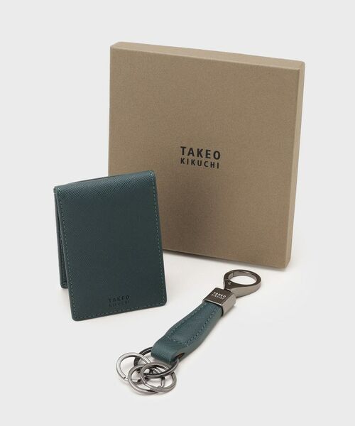 TAKEO KIKUCHI/タケオキクチ パスケース キーホルダーセット グリーン(024) 00 TAKEO KIKUCHI/タケオキクチ パスケース キーホルダーセット グリーン(024) 00