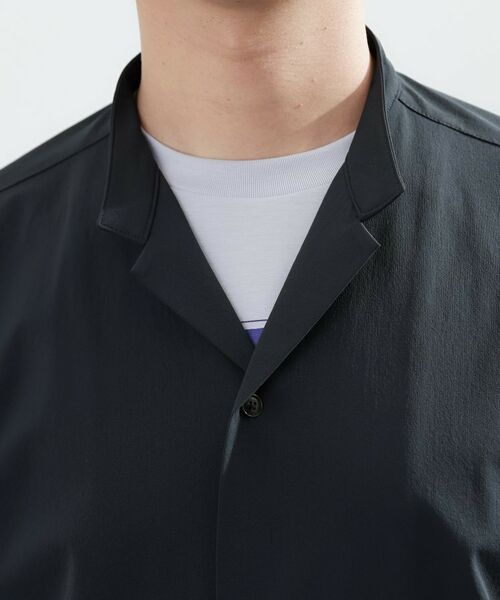 TAKEO KIKUCHI / タケオキクチ シャツ・ブラウス | 【軽羽織】ハイストレッチ オープンバンドカラー シャツ | 詳細5