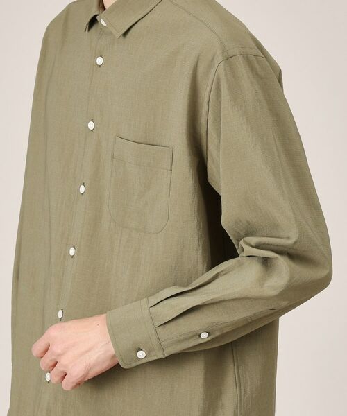 TAKEO KIKUCHI / タケオキクチ シャツ・ブラウス | 【Made in JAPAN】麻調ショートカラーシャツ | 詳細7