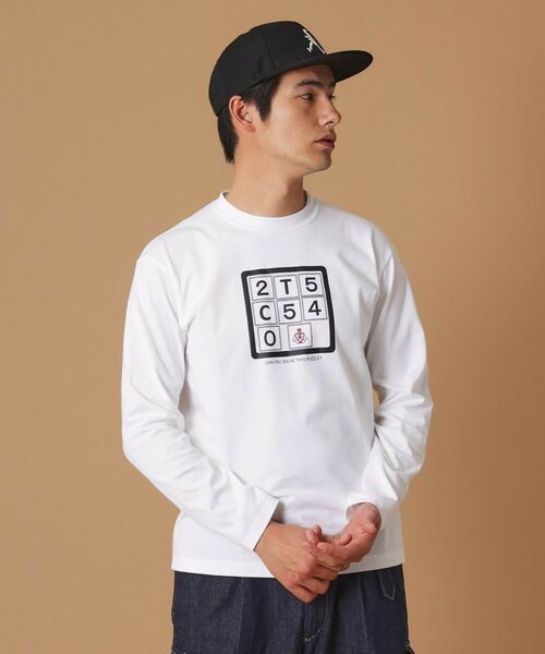 TAKEO KIKUCHI/タケオキクチ スライドパズル 長袖Tシャツ ホワイト(001) 04(LL) TAKEO KIKUCHI/タケオキクチ スライドパズル 長袖Tシャツ ホワイト(001) 04(LL)
