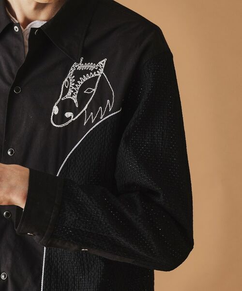 TAKEO KIKUCHI / タケオキクチ Tシャツ | 【Sサイズ~】ホース刺繍切替シャツ | 詳細10