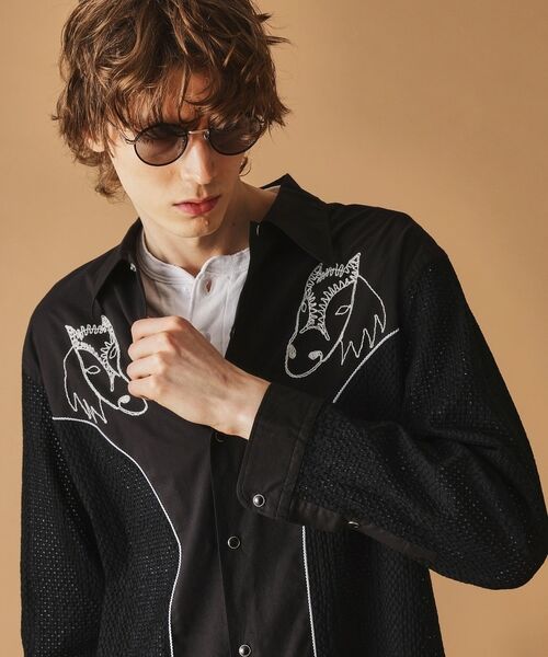 TAKEO KIKUCHI / タケオキクチ Tシャツ | 【Sサイズ~】ホース刺繍切替シャツ | 詳細16