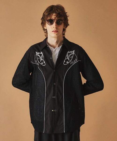 TAKEO KIKUCHI / タケオキクチ Tシャツ | 【Sサイズ~】ホース刺繍切替シャツ | 詳細2