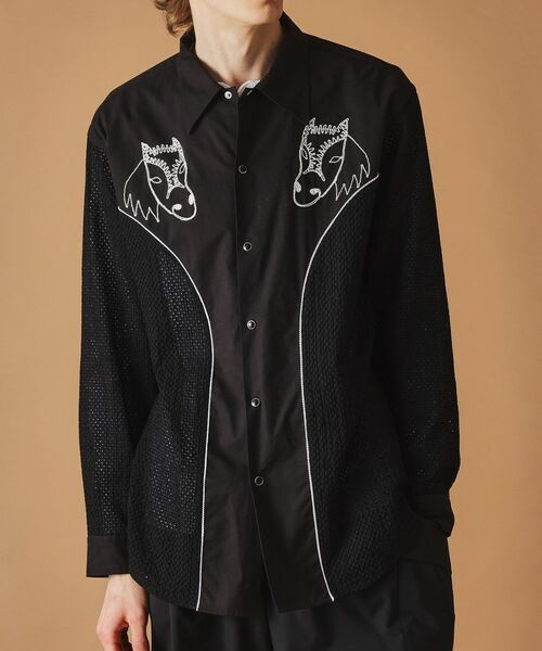 TAKEO KIKUCHI / タケオキクチ Tシャツ | 【Sサイズ~】ホース刺繍切替シャツ | 詳細6