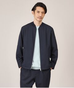 TAKEO KIKUCHI / タケオキクチ レザーブルゾン・ジャケット | 【多機能/軽羽織】リネンライクカルゼ リブブルゾン