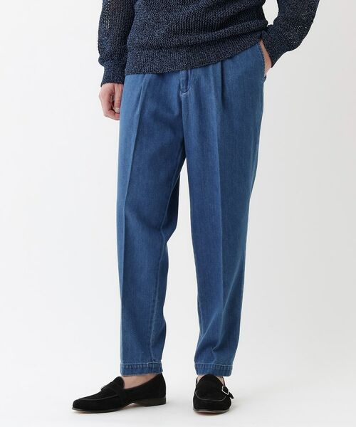 TAKEO KIKUCHI / タケオキクチ パンツ | 【THE FLAGSHIP】綿キュプラウールデニム イージーパンツ（ブルー(091)）
