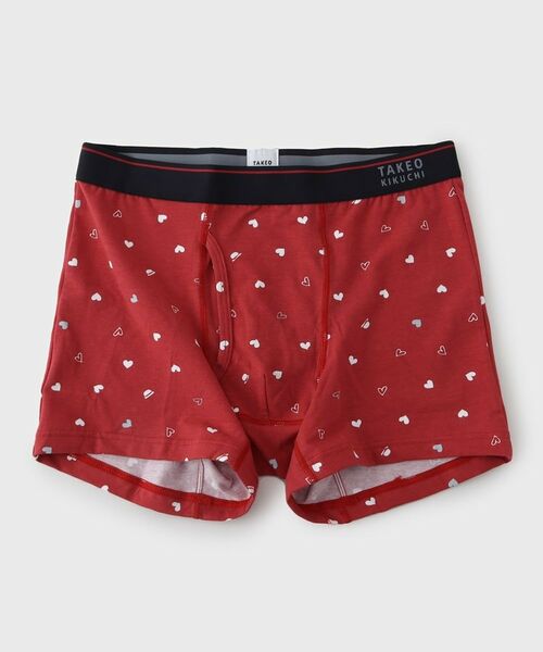 TAKEO KIKUCHI / タケオキクチ ボクサーパンツ・ブリーフ | 【MADE IN JAPAN】ハート＆ハットプリント柄ボクサーパンツ | 詳細1