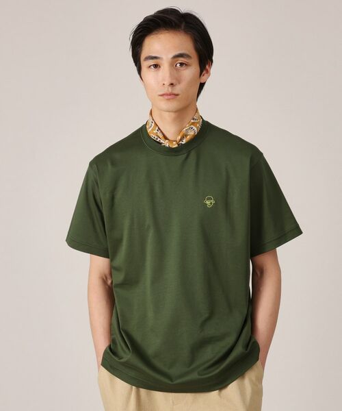 TAKEO KIKUCHI/タケオキクチ ワンポイント カラー刺繍 Tシャツ グリーン(023) 01(S) TAKEO KIKUCHI/タケオキクチ ワンポイント カラー刺繍 Tシャツ グリーン(023) 01(S)