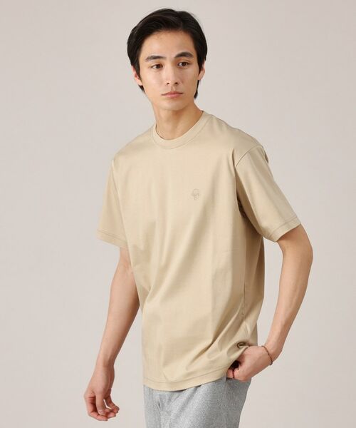 TAKEO KIKUCHI/タケオキクチ ワンポイント カラー刺繍 Tシャツ ピンクベージュ(053) 02(M) TAKEO KIKUCHI/タケオキクチ ワンポイント カラー刺繍 Tシャツ ピンクベージュ(053) 02(M)