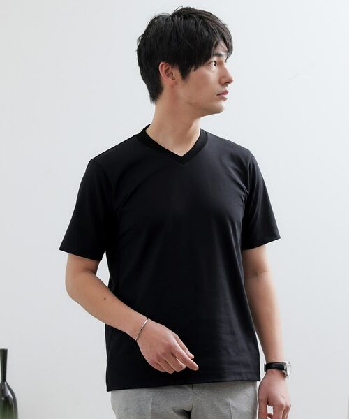TAKEO KIKUCHI / タケオキクチ カットソー | テーラードジャージ Vネック | 詳細14