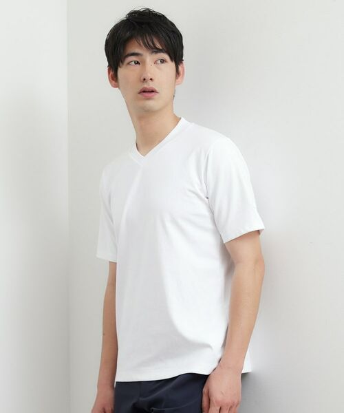 TAKEO KIKUCHI / タケオキクチ カットソー | テーラードジャージ Vネック | 詳細9