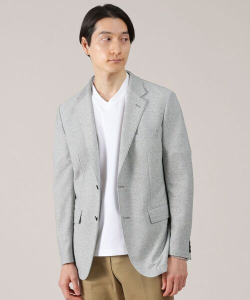 TAKEO KIKUCHI/タケオキクチ 【抗菌防臭】尾州 リネンブレンド ハニカムメッシュ ジャケット グレー(012) 01(S) TAKEO KIKUCHI/タケオキクチ 【抗菌防臭】尾州 リネンブレンド ハニカムメッシュ ジャケット グレー(012) 01(S)