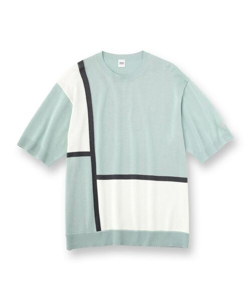 TAKEO KIKUCHI / タケオキクチ ニット・セーター | カラーブロッキング プルオーバー ニット | 詳細1