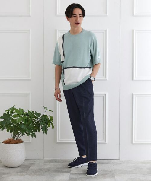 TAKEO KIKUCHI / タケオキクチ ニット・セーター | カラーブロッキング プルオーバー ニット | 詳細13