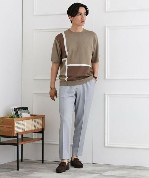 TAKEO KIKUCHI / タケオキクチ ニット・セーター | カラーブロッキング プルオーバー ニット | 詳細16