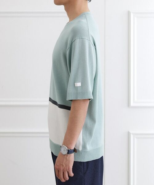 TAKEO KIKUCHI / タケオキクチ ニット・セーター | カラーブロッキング プルオーバー ニット | 詳細3