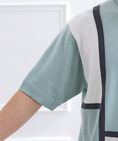 TAKEO KIKUCHI / タケオキクチ ニット・セーター | カラーブロッキング プルオーバー ニット | 詳細6