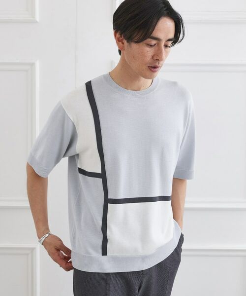 TAKEO KIKUCHI / タケオキクチ ニット・セーター | カラーブロッキング プルオーバー ニット | 詳細9