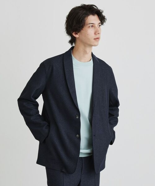TAKEO KIKUCHI / タケオキクチ カーディガン・ボレロ | 【尾州織】後染め ドビーメッシュ ショール羽織り | 詳細15