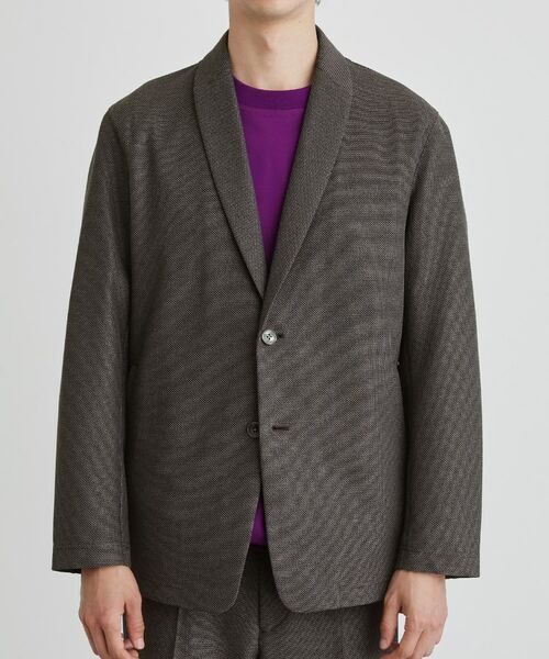 TAKEO KIKUCHI / タケオキクチ カーディガン・ボレロ | 【尾州織】後染め ドビーメッシュ ショール羽織り | 詳細2