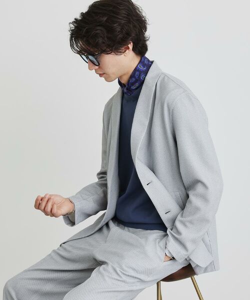 TAKEO KIKUCHI / タケオキクチ カーディガン・ボレロ | 【尾州織】後染め ドビーメッシュ ショール羽織り | 詳細26