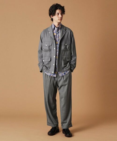 TAKEO KIKUCHI / タケオキクチ パンツ | トニック グレーワイドスラックス | 詳細10