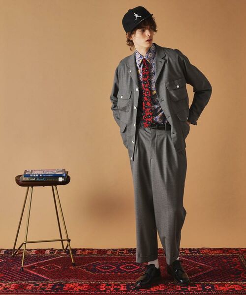 TAKEO KIKUCHI / タケオキクチ パンツ | トニック グレーワイドスラックス | 詳細13