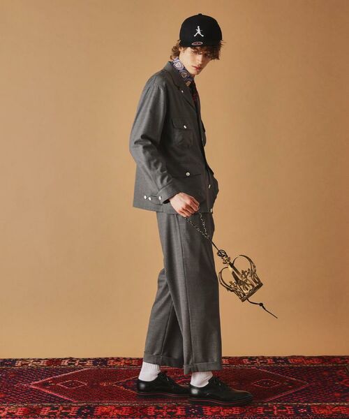 TAKEO KIKUCHI / タケオキクチ パンツ | トニック グレーワイドスラックス | 詳細15