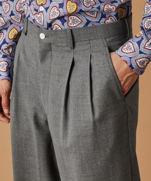 TAKEO KIKUCHI / タケオキクチ パンツ | トニック グレーワイドスラックス | 詳細5