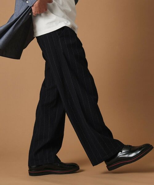 TAKEO KIKUCHI / タケオキクチ パンツ | ウールサッカーストライプパンツ | 詳細10