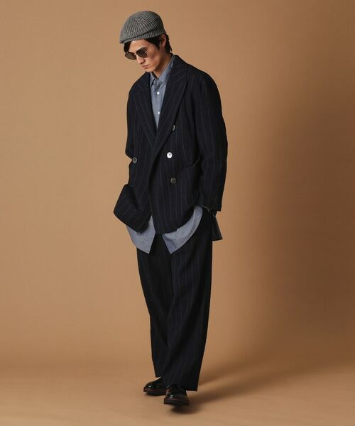 TAKEO KIKUCHI / タケオキクチ パンツ | ウールサッカーストライプパンツ | 詳細12