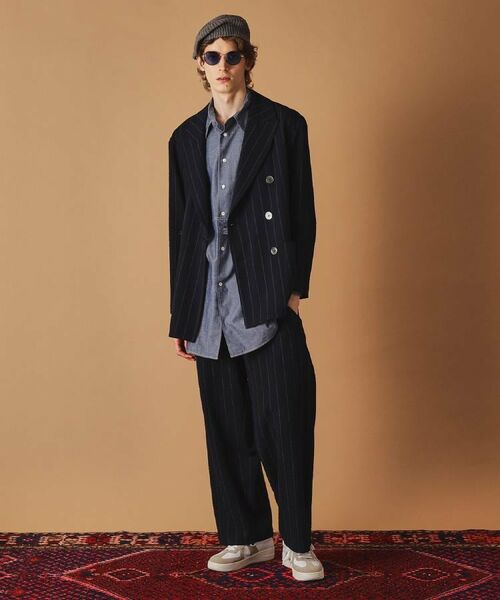 TAKEO KIKUCHI / タケオキクチ パンツ | ウールサッカーストライプパンツ | 詳細14