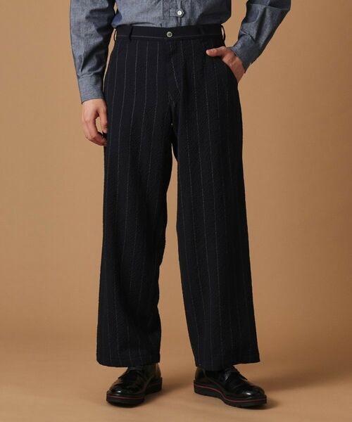 TAKEO KIKUCHI / タケオキクチ パンツ | ウールサッカーストライプパンツ | 詳細2