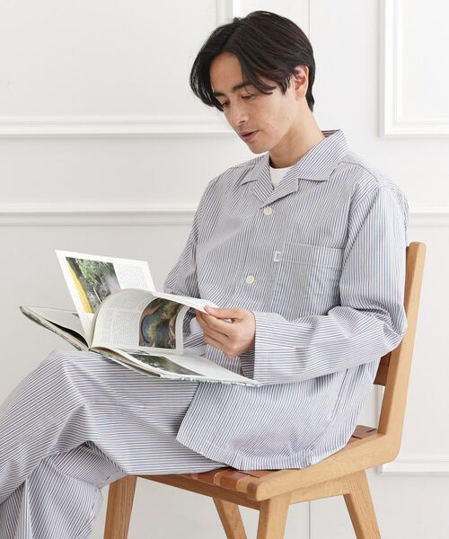 TAKEO KIKUCHI / タケオキクチ ルームウェア | ブリティッシュストライプ テーラードパジャマ | 詳細18