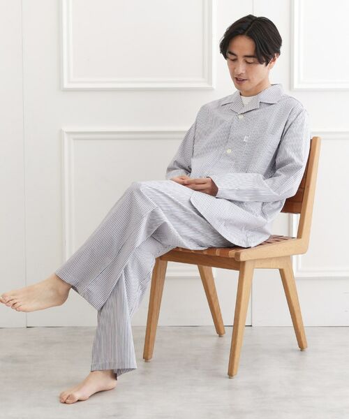 TAKEO KIKUCHI / タケオキクチ ルームウェア | ブリティッシュストライプ テーラードパジャマ | 詳細19