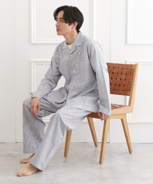 TAKEO KIKUCHI / タケオキクチ ルームウェア | ブリティッシュストライプ テーラードパジャマ | 詳細20