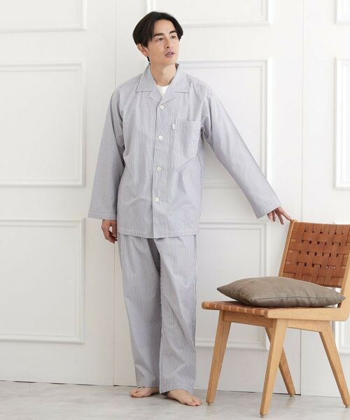 TAKEO KIKUCHI / タケオキクチ ルームウェア | ブリティッシュストライプ テーラードパジャマ | 詳細21