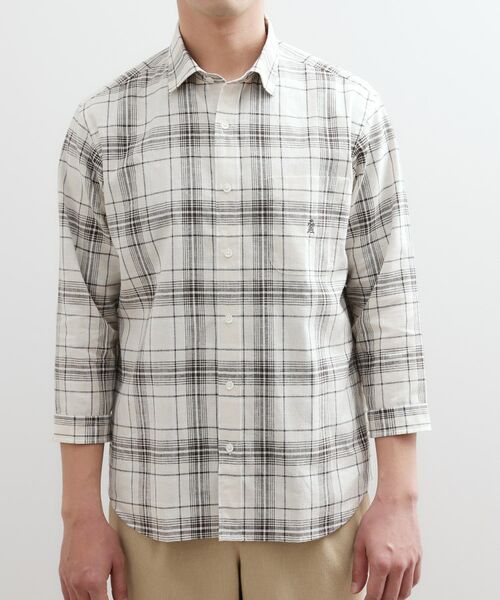 TAKEO KIKUCHI / タケオキクチ シャツ・ブラウス | 【LIMITED】リネンブレンド 7分袖シャツ | 詳細2