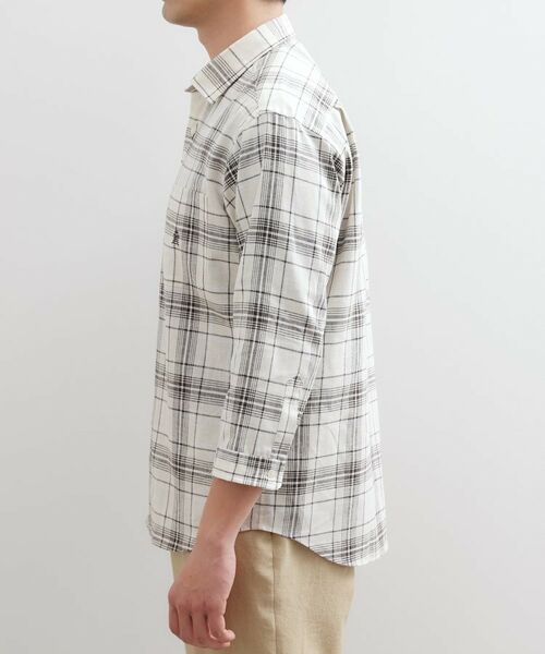 TAKEO KIKUCHI / タケオキクチ シャツ・ブラウス | 【LIMITED】リネンブレンド 7分袖シャツ | 詳細3