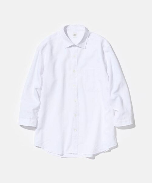 TAKEO KIKUCHI/タケオキクチ 【LIMITED】リネンブレンド 7分袖シャツ ホワイト(001) 03(L) TAKEO KIKUCHI/タケオキクチ 【LIMITED】リネンブレンド 7分袖シャツ ホワイト(001) 03(L)
