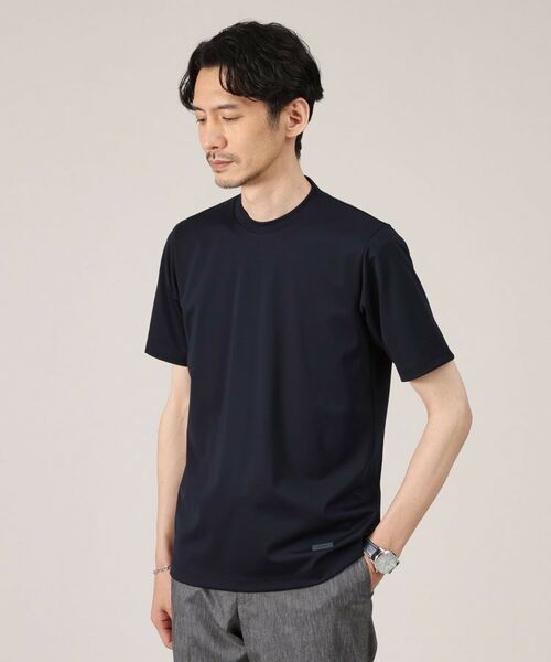 TAKEO KIKUCHI/タケオキクチ 【接触冷感】テーラード Tシャツ ネイビー(094) 01(S) TAKEO KIKUCHI/タケオキクチ 【接触冷感】テーラード Tシャツ ネイビー(094) 01(S)