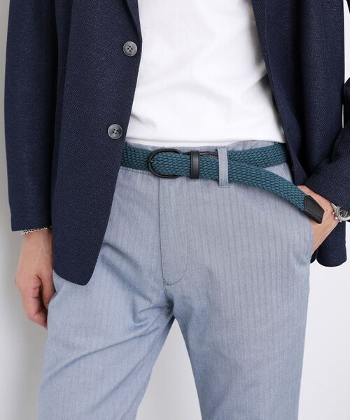 TAKEO KIKUCHI / タケオキクチ ベルト・サスペンダー | 【ONOFF対応／サイズフリー穴】モノトーンゴムメッシュ | 詳細7