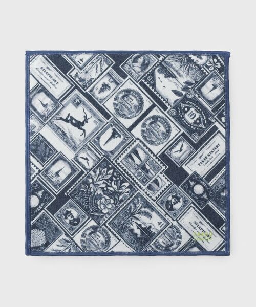 TAKEO KIKUCHI / タケオキクチ ハンカチ | アーカイブ切手柄フォンカチ | 詳細1