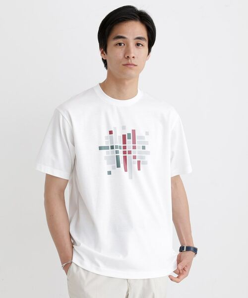 TAKEO KIKUCHI/タケオキクチ 【Sサイズ~】モザイクロゴ ポンチTシャツ ホワイト(001) 01(S) TAKEO KIKUCHI/タケオキクチ 【Sサイズ~】モザイクロゴ ポンチTシャツ ホワイト(001) 01(S)
